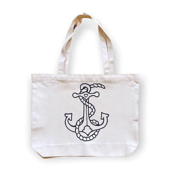 NWT Wool + Pepper Co. ANCHOR Canvas Cotton Tote Bag - Picture 1 of 4